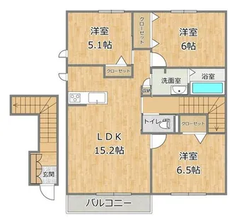 兵庫県加西市中野町【アパート】の間取り