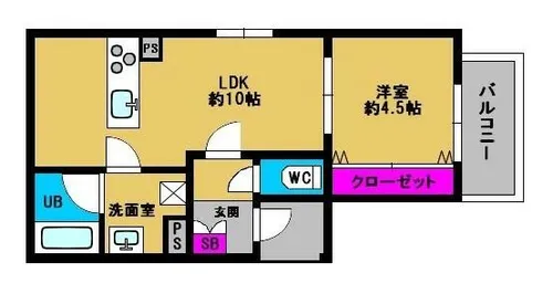 アルカーサ岸里Ⅷ【2階】の間取り