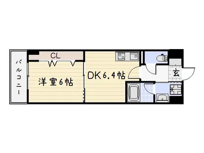 1DKの間取り画像