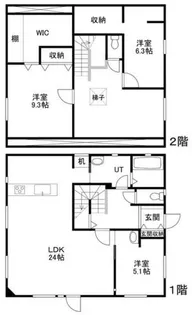 北海道札幌市南区真駒内【一戸建】の間取り