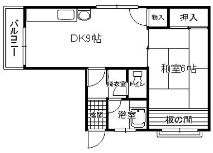 帝塚山マンション【2階】の間取り