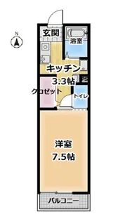 リヴィエールS【102号室】の間取り