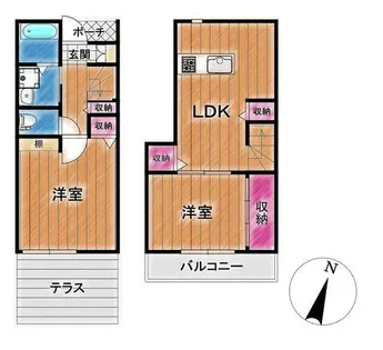 Manus大川【E号室】の間取り
