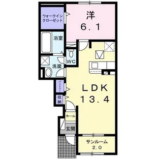 コスモスK【1階】の間取り
