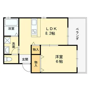 ベルリード宝塚【201号室】の間取り