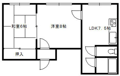 コンツェルト発寒Ⅱ【405号室】の間取り