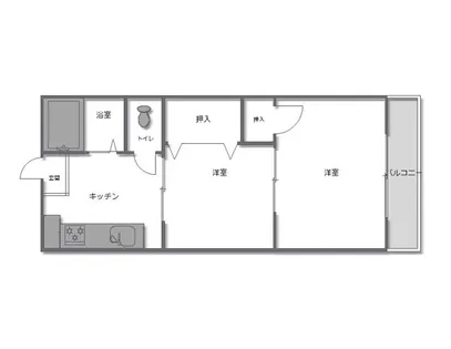 大浦コーポ【202号室】の間取り