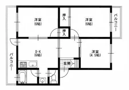八木ハイツ【105号室】の間取り