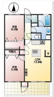 エステムコートエクスシティ【2階】の間取り