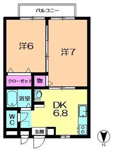 ファミールフジ【202号室】の間取り