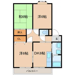 グランデージモンターニュ【202号室】の間取り