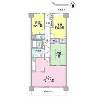 ファミール日進一番館【2階】の間取り