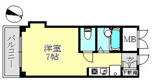 ひよどりハイツ【1階】の間取り