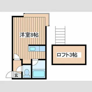 ツインコートB【203号室】の間取り