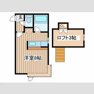 ツインコートB【202号室】の間取り