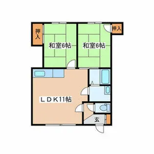 コーポ丸正【10号室】の間取り