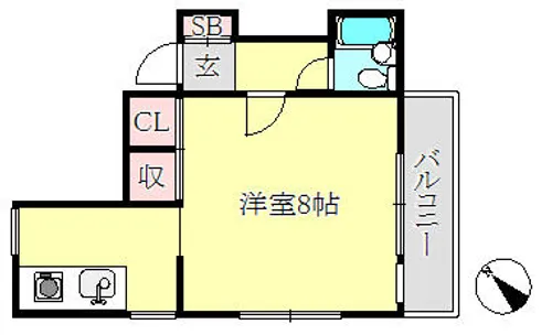 ボンヌール【1階】の間取り