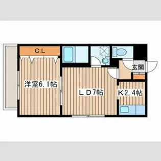 KZ BLD.【101号室】の間取り