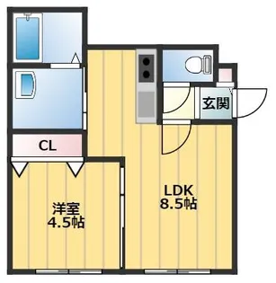 LEE SPACE 北10条Ⅰ【2階】の間取り