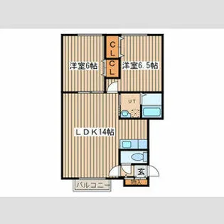 畑野マンション【1階】の間取り