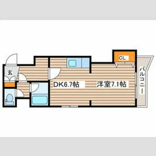 ノースライト24【401号室】の間取り