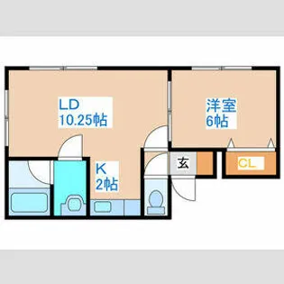 ラ・グラースアンザイ【302号室】の間取り