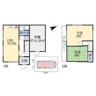 滋賀県東近江市蒲生堂町【一戸建】の間取り