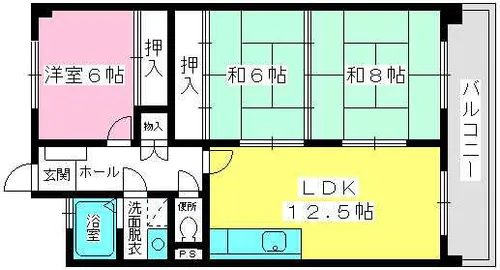 福岡県福岡市西区下山門3丁目【マンション】の間取り