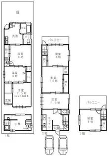 大阪府枚方市香里ケ丘1丁目【一戸建】の間取り