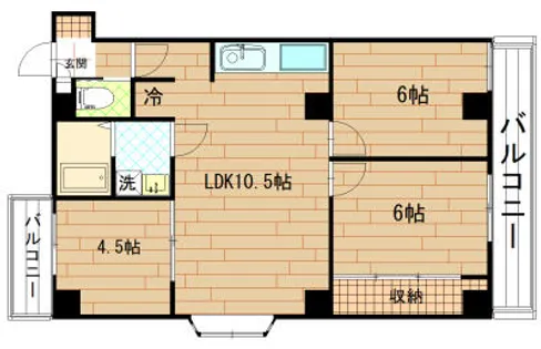 マイネハイマート深井【2階】の間取り