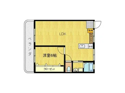 兵庫県姫路市大塩町【マンション】の間取り