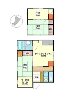 福岡県北九州市戸畑区丸町1丁目【一戸建】の間取り
