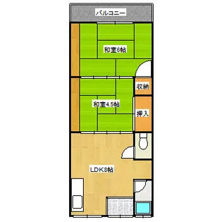 兵庫県宝塚市高司2丁目【アパート】の間取り