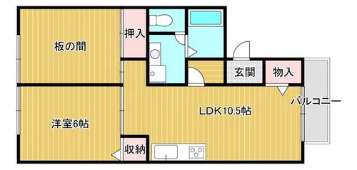 シャトードゥヴェール【201号室】の間取り