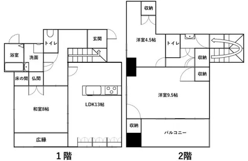 ハイツ中島【101号室】の間取り