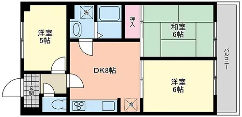 京都府京都市伏見区深草北鍵屋町【マンション】の間取り