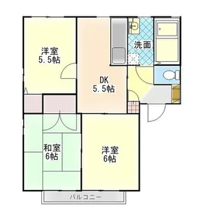 れいんぼうハイツ上滝野【103号室】の間取り