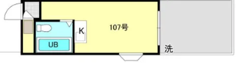 KYパレス曙Ⅱ【107号室】の間取り