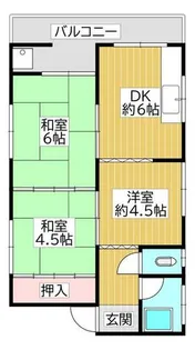 田川マンション【301号室】の間取り