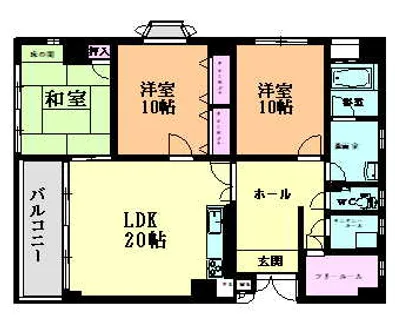 大阪府大阪市中央区谷町9丁目【マンション】の間取り