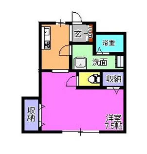 シティハウス1【1階】の間取り