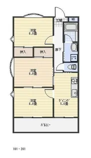 ハイツジョイア【201号室】の間取り