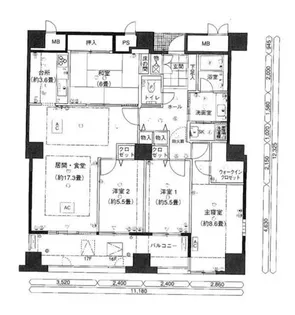 アトモスももち【16階】の間取り