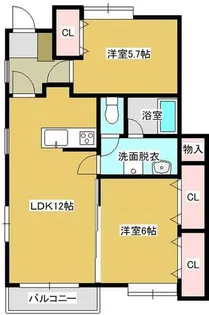 ディアコートⅠ【D-1号室】の間取り