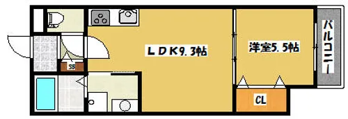 クリエオーレ藤田町【202号室】の間取り