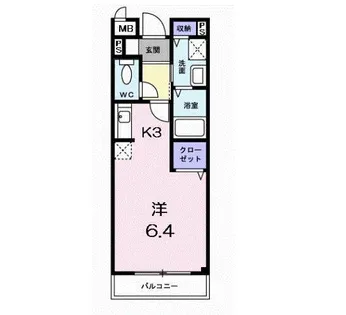京都府京田辺市三山木中央4丁目【マンション】の間取り