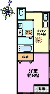 大川文化【1号室】の間取り