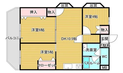パシフィック古賀【702号室】の間取り