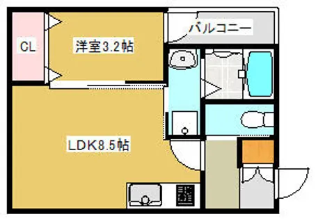 大阪府門真市ひえ島町【アパート】の間取り
