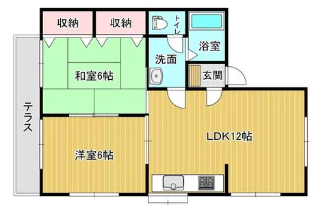 コーユー鷹見台 A棟【101号室】の間取り